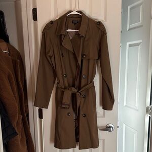 Topshop khaki Olive Trench Coat